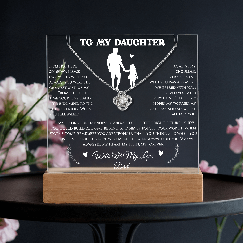 To My Daughter | My Greatest Gift | Acrylic Necklace Combo