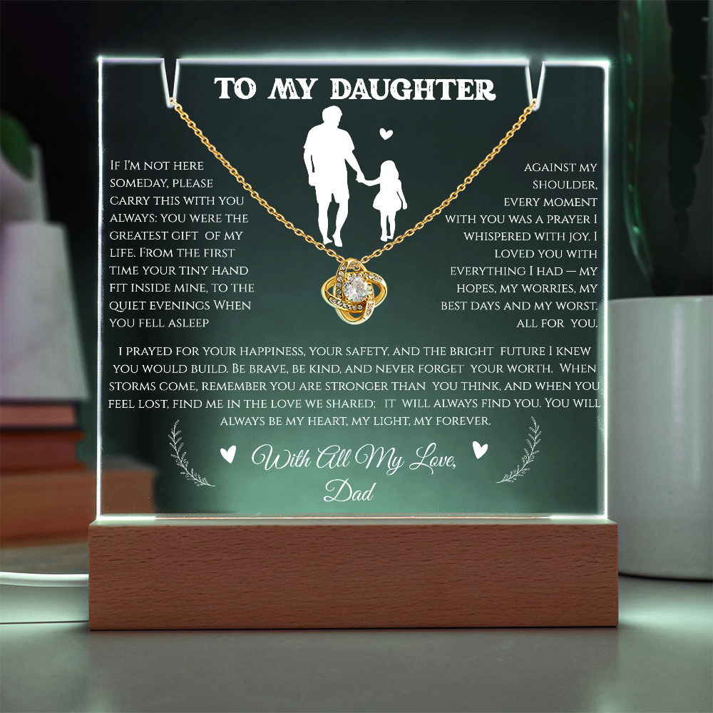 To My Daughter | My Greatest Gift | Acrylic Necklace Combo