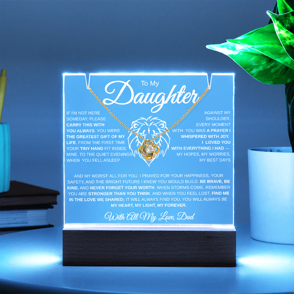 To My Daughter | My Greatest Gift | Acrylic Necklace Combo