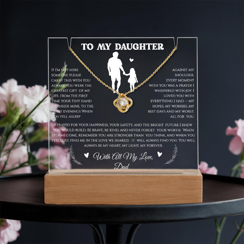 To My Daughter | My Greatest Gift | Acrylic Necklace Combo