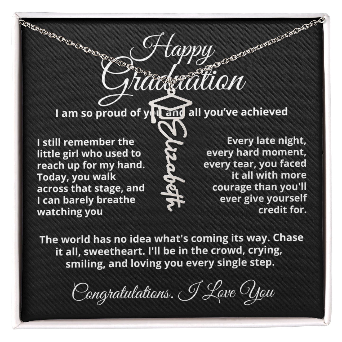 Happy graduation daughter gift from parents message card