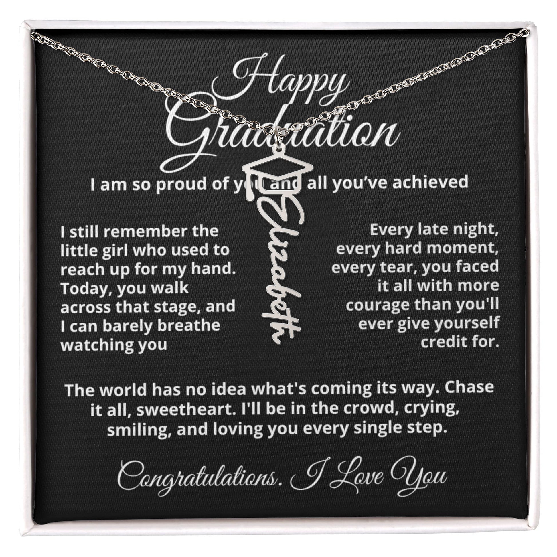 Happy graduation daughter gift from parents message card