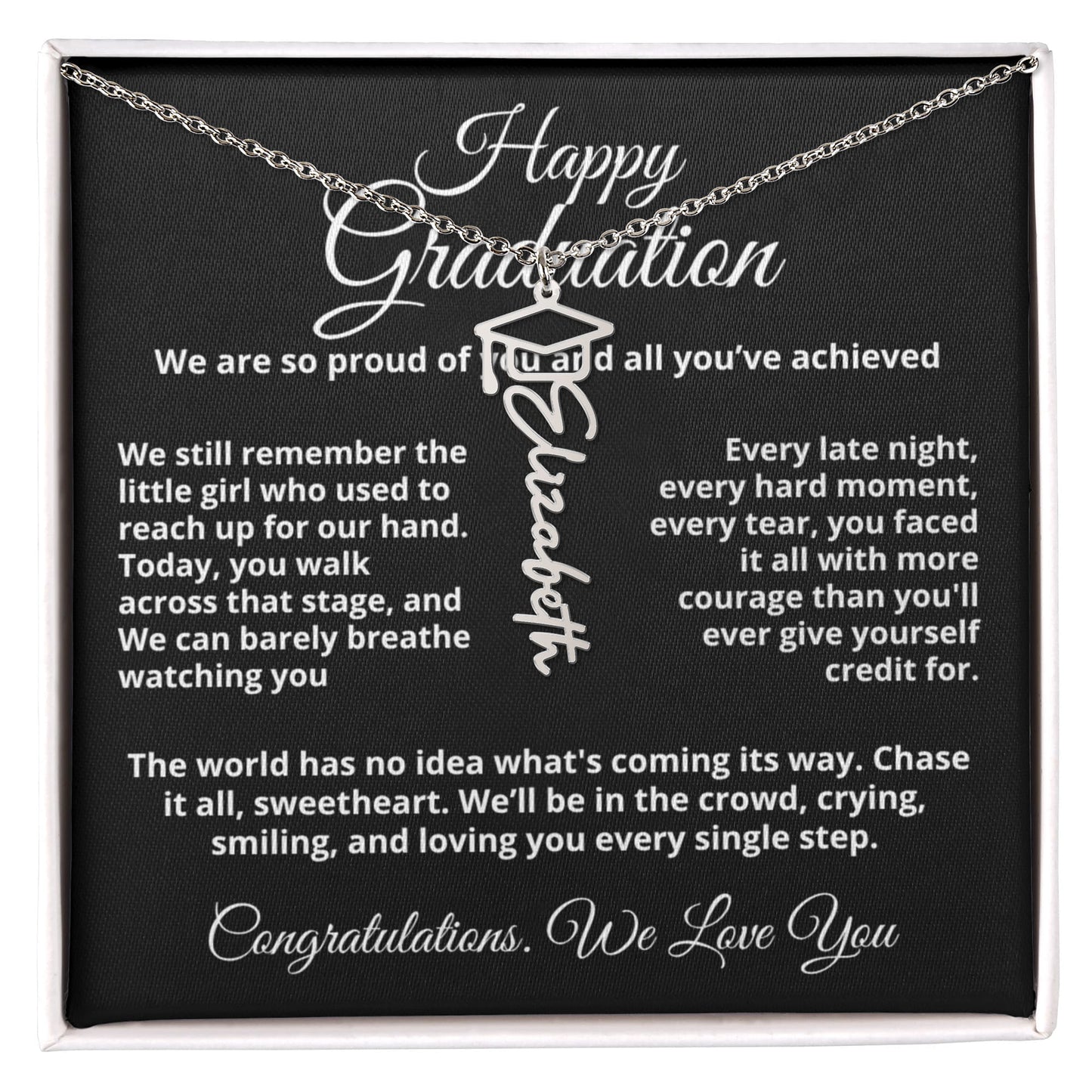 Personalized graduation gift for daughter emotional message