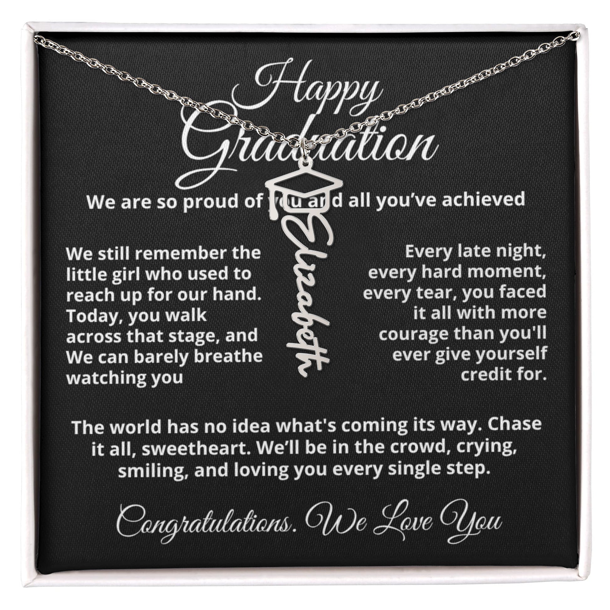 Personalized graduation gift for daughter emotional message