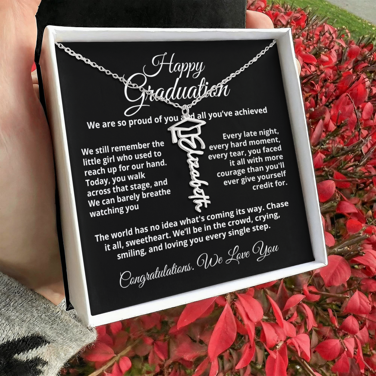 Personalized graduation gift for daughter emotional message