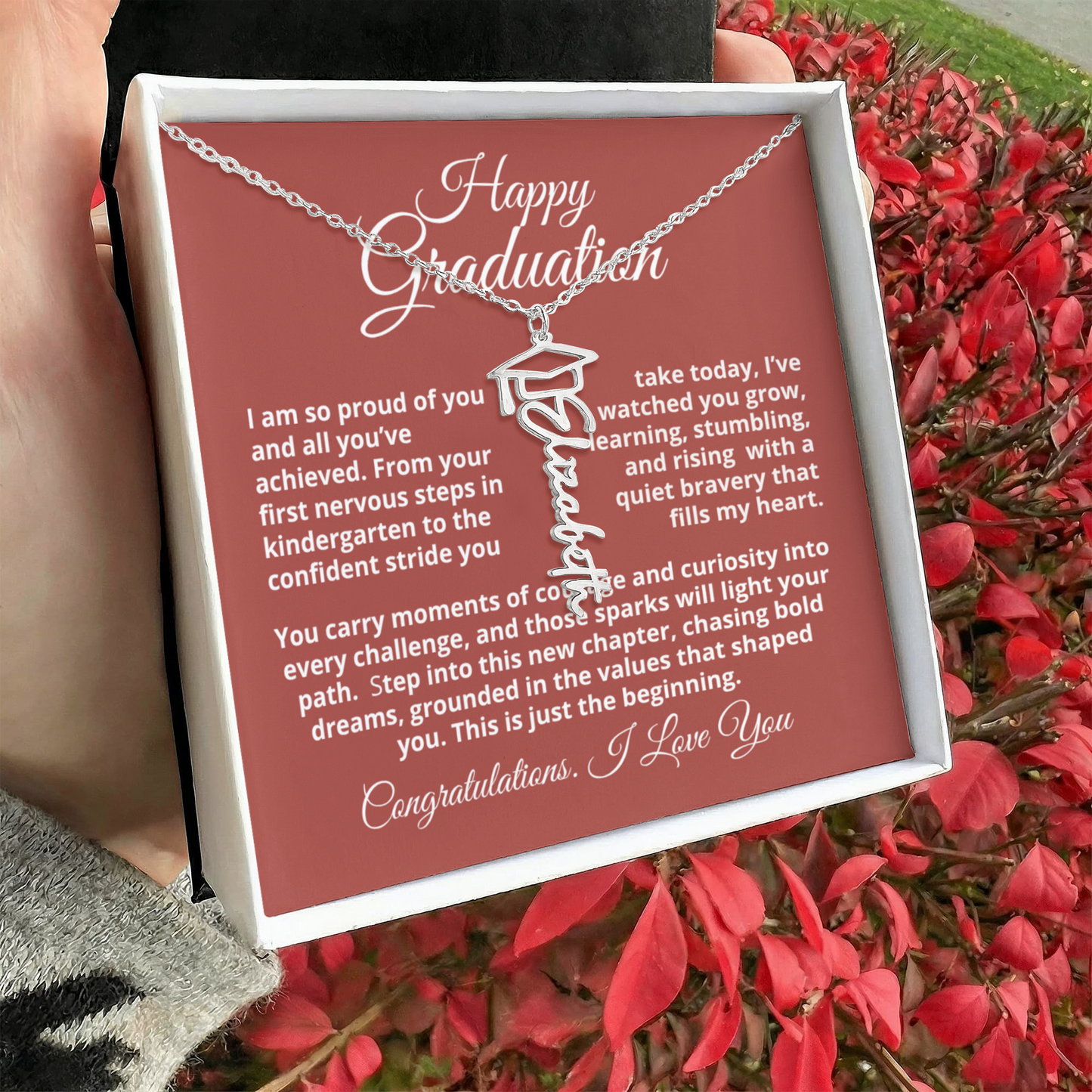 personalized daughter graduation necklace gift