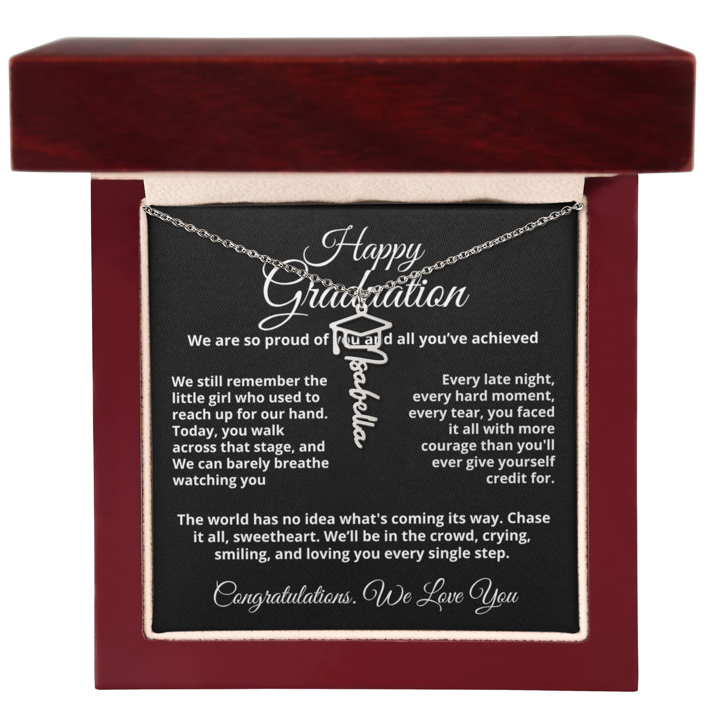 Daughter graduation gift idea sentimental message card