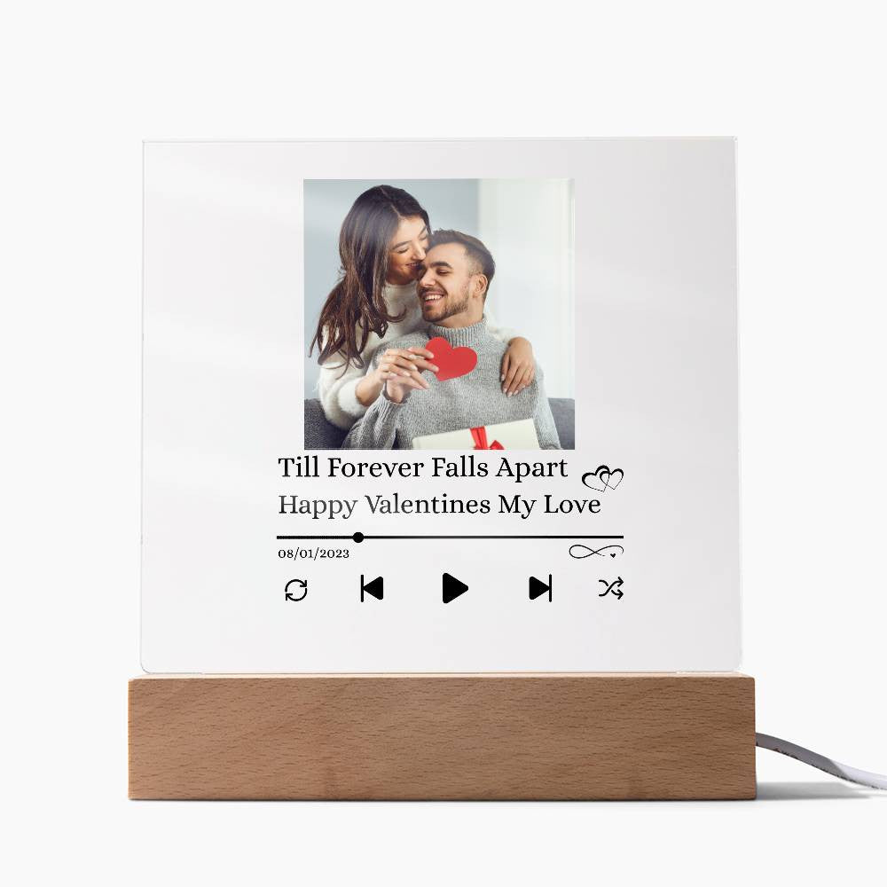 Personalized Song Acrylic Square Plaque (blk)