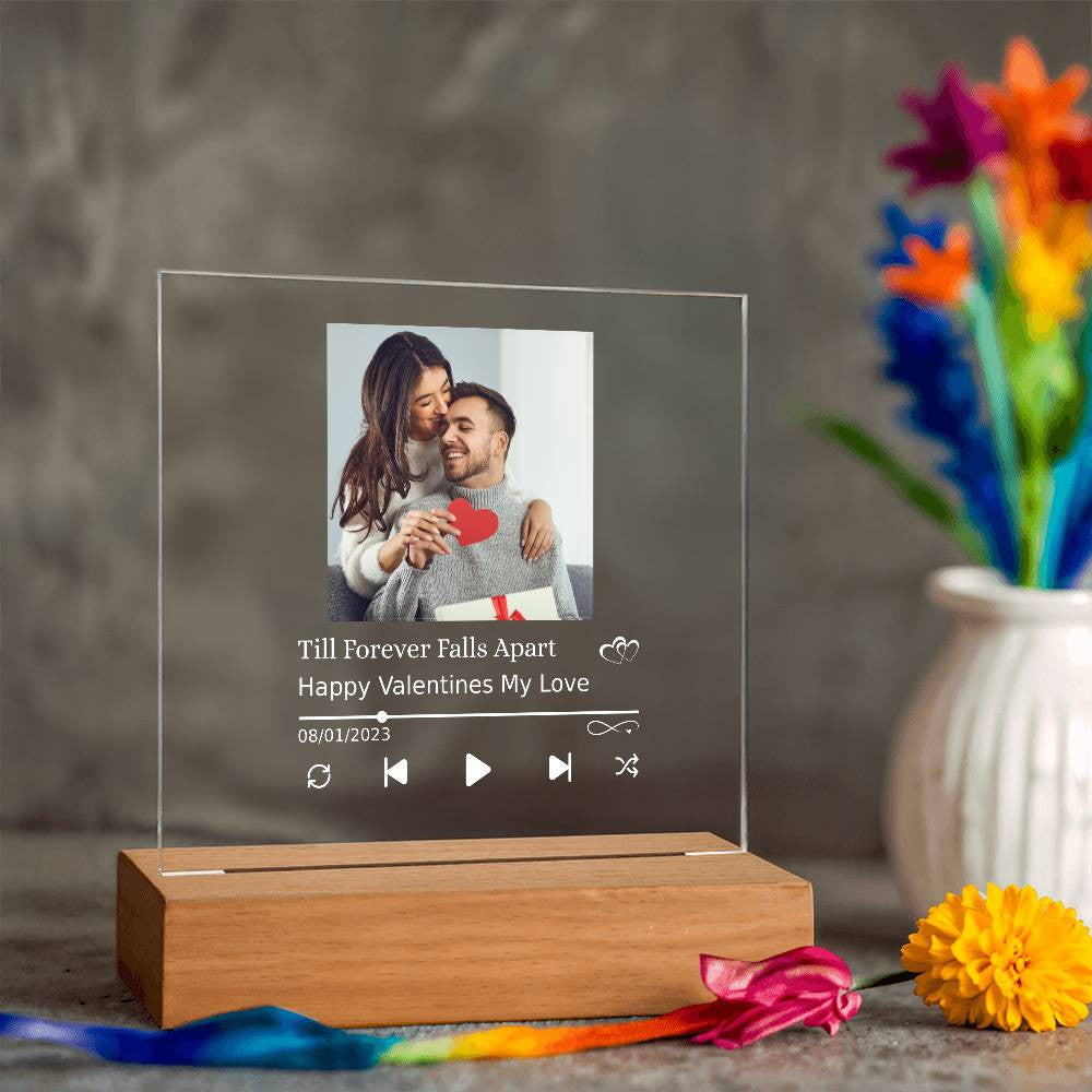 Personalized Song Acrylic Square Plaque (wht)