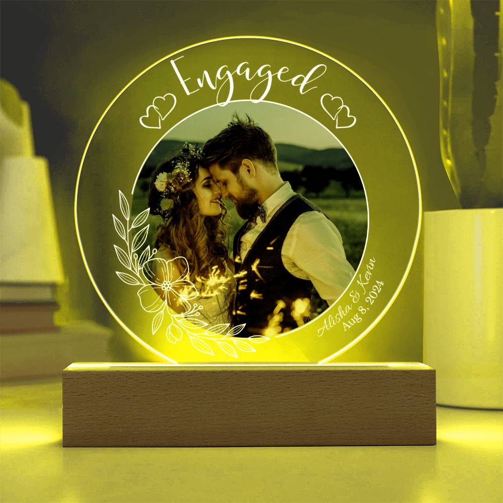 Personalized | Acrylic Circle Wedding Plaque (WHT)