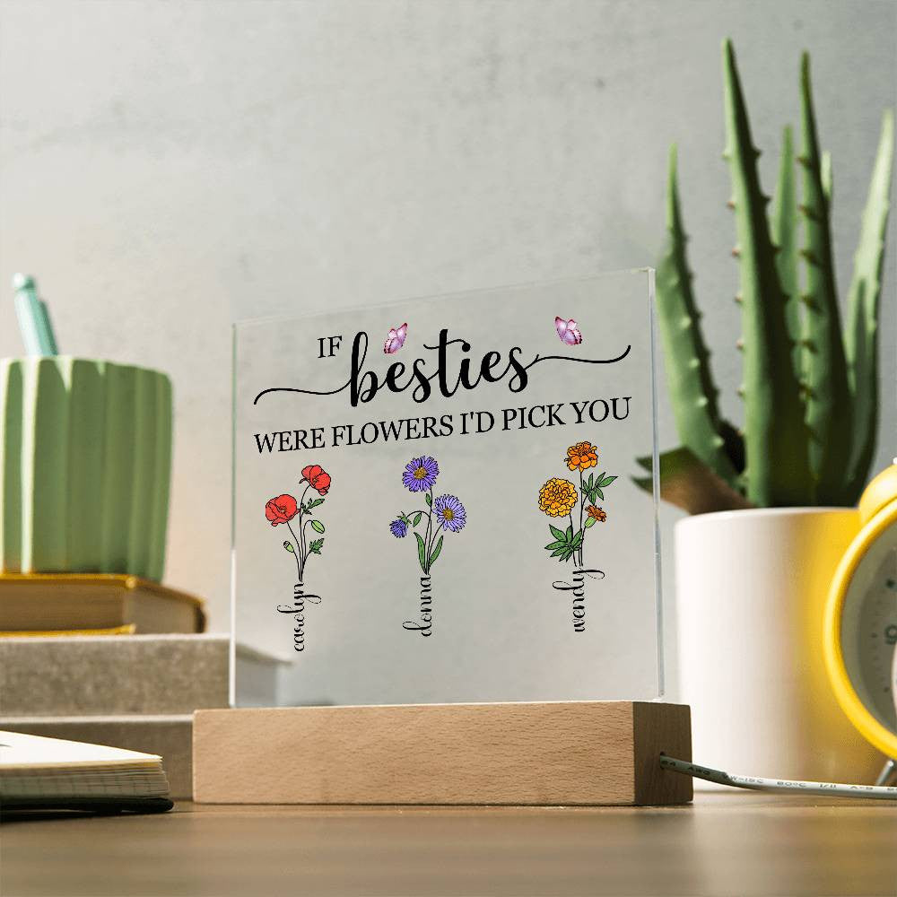 To My Besties | Acrylic Square Plaque